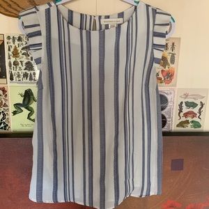 White/Blue Monteau Blouse